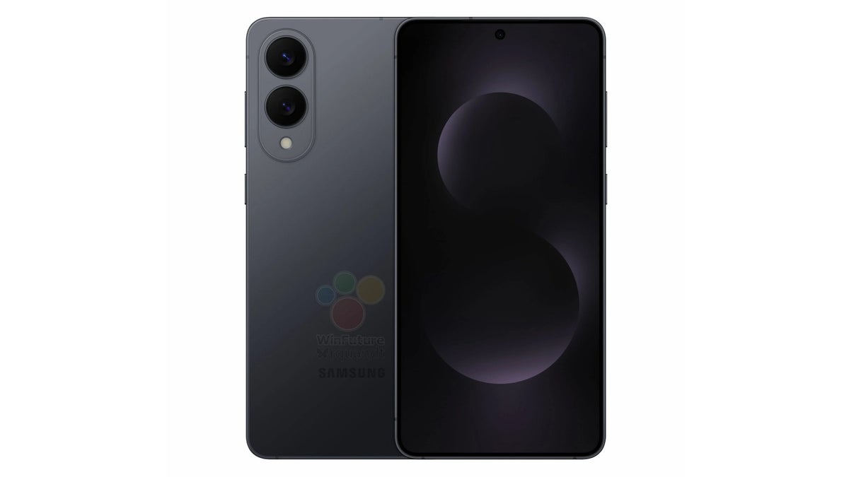 Leaked Samsung Galaxy S25 Edge image in Titanium Jet Black color