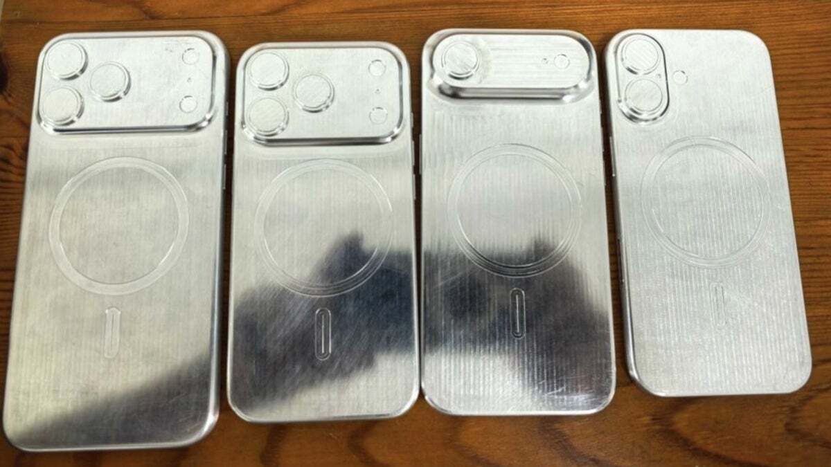 Metal molds of the iPhone 17 line. | Image credit – Sonny Dickson via AppleInsider - iPhone 17 release date expectations, price estimates, and upgrades